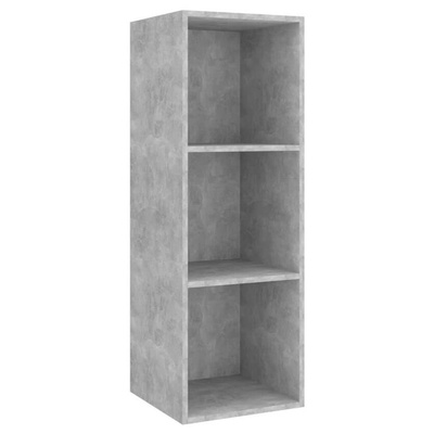 vidaXL Wisząca szafka pod TV, szarość betonu, 37x37x107 cm