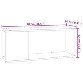 vidaXL Szafka pod TV, biała, 80x24x32 cm, materiał drewnopochodny