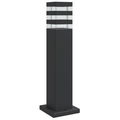 Zewnętrzna lampa stojąca, czarna, 50 cm, aluminium