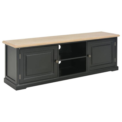 vidaXL Szafka pod TV, czarna, 120 x 30 x 40 cm, drewniana