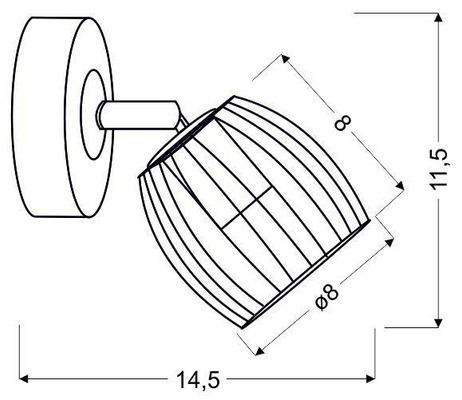 Lampa ścienna kinkiet 1X3W LED GU10 czarny matowy+satyna ZONK 91-54319