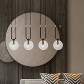 Lampa wisząca GLAM 4 BLACK/TRANSPARENT