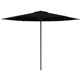 Parasolka ogrodowa 300 x 300 cm Poliester Prostokątny Czarny