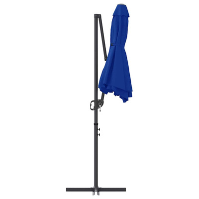 Parasol plażowy 372 x 198 x 243 cm Poliester i aluminium