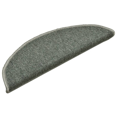 Maty na schody 15 szt. 56x17x3 cm Ciemnozielone półokrągłe