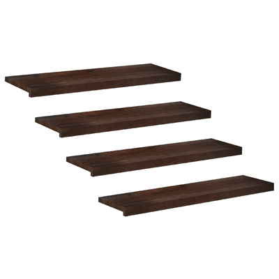 Nakładki na schody 4 szt. 90 x 30 x 2 cm Ciemny brąz