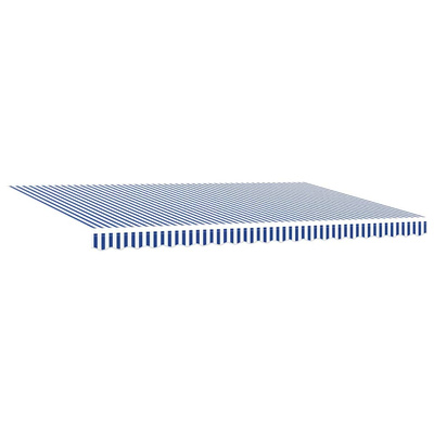 Markiza zwijana Ze LED Lights Niebieski i biały 450 × 300 cm