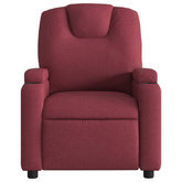 vidaXL Rozkładany fotel masujący, elektryczny, winna czerwień, tkanina wariant 8