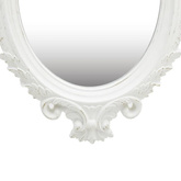 vidaXL Lustro ścienne w ozdobnej ramie, 56x76 cm, białe