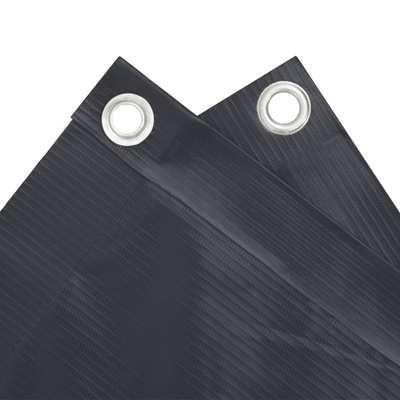 Parawan balkonowy, antracytowy, 120x400 cm, tkanina Oxford