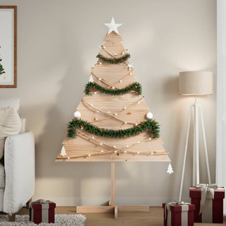 Drewniana choinka do udekorowania, 150 cm, lite drewno sosnowe