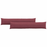 Poduszki na sofę 2 pcs Czerwone wino 200 x 40 cm tkanina