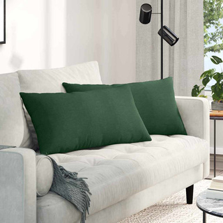 Poduszki na sofę 2 pcs Ciemna zieleń 80 x 40 cm