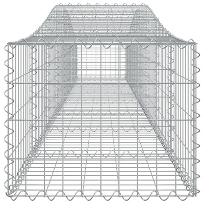 Kosze gabionowe, 25 szt, 400x50x40/60 cm, galwanizowane żelazo