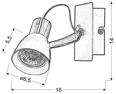 Lampa ścienna kinkiet 1X50W GU10 czarno-miedziana Markus 91-35554