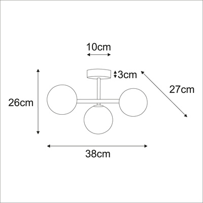 Lampa sufitowa K-5840 z serii ARDI