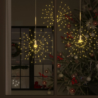 Ogrodowa lampka fajerwerkowa, ciepła biel, 20 cm, 140 LED