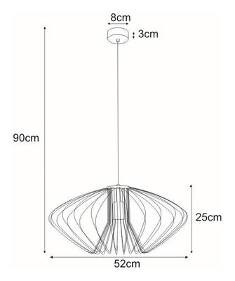 Lampa wisząca K-3407 czarna z serii TIZI KAJA