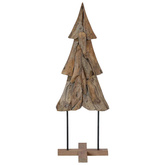 Choinka z podstawą Brązowy 121 cm Lite drewno tekowe