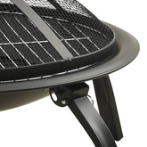 vidaXL Palenisko i grill 2-w-1, z pogrzebaczem, 56x56x49 cm, stal model standard