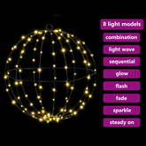 Piłka 2 szt. Ciepła biel 50 x 50 x 52 cm Metal 320 LED