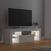 vidaXL Szafka pod TV z oświetleniem LED, biała, 120x35x40 cm