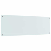 Panel kuchenny Biały 120 x 40 cm szkło hartowane
