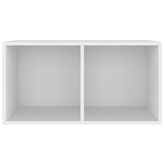 Szafka na winyle, biała, 71x34x36 cm, materiał drewnopochodny