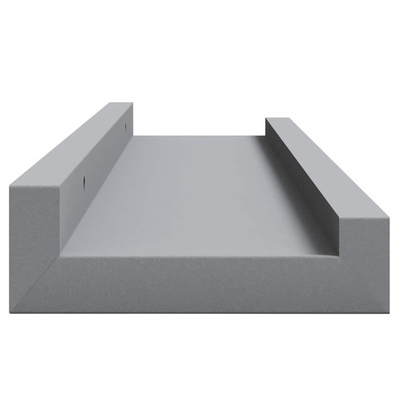 vidaXL Półki ścienne na zdjęcia, 2 szt., szare, 40x9x3 cm, MDF