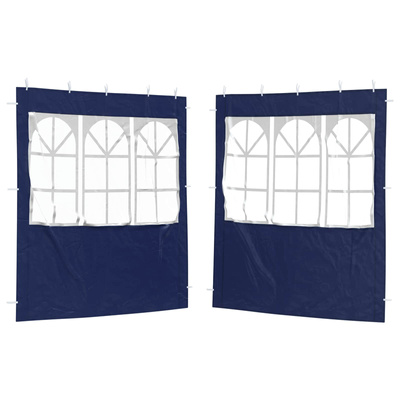 Ściana boczna namiotu na imprezy 2 pcs 200 x 195 cm niebieski