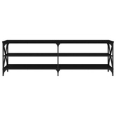 vidaXL Szafka pod TV, czarna, 160x40x50 cm, materiał drewnopochodny