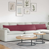 Poduszki na sofę 2 pcs Czerwone wino 200 x 40 cm tkanina