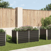 Donica do podniesionej grządki, antracytowa, 160x80x77 cm, stal