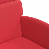 Krzesełka jadalne na kółkach 2 szt. Skóra syntetyczna Czerwony