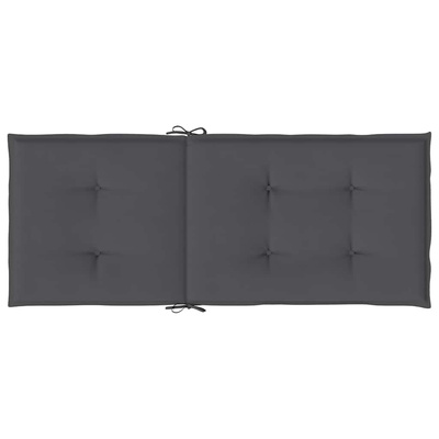 Poduszki na krzesła ogrodowe, 2 szt., antracyt, 120x50x2 cm