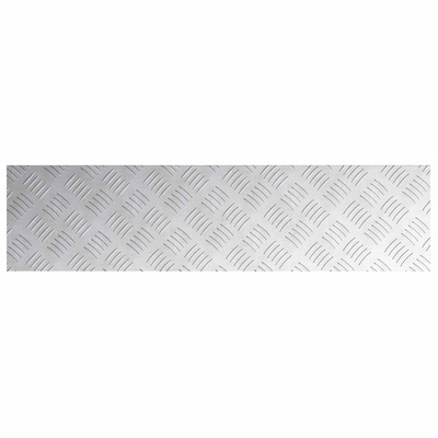 Stopień Prostokątny 4 pcs Srebrny 80 x 20 cm Aluminium