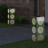 Słoneczna LED lampa na ścieżkę 2 pcs Srebrny Stal nierdzewna