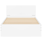 Rama łóżka z wezgłowiem, biała, 100x200 cm