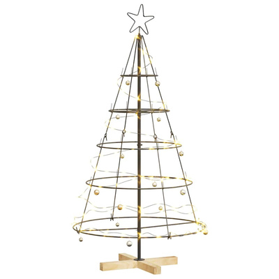 Choinka Stożkowa Świąteczna z podstawą Czarny 126 cm Stal