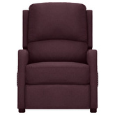 vidaXL Podnoszony fotel masujący, fioletowy, obity tkaniną