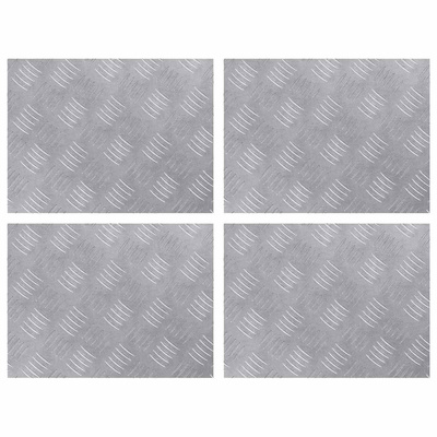 Stopień Prostokątny 4 pcs Srebrny 40 x 30 cm Aluminium