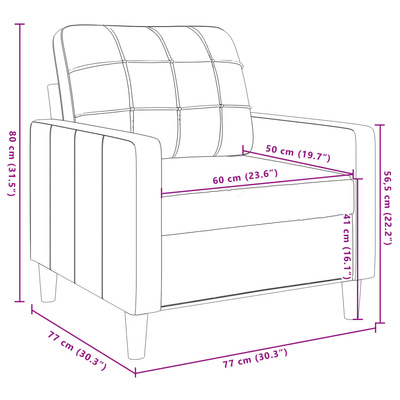Fotel, ciemnoszary, 60 cm, obity aksamitem