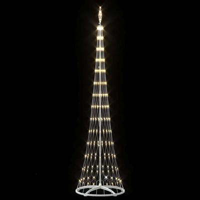 Choinka świąteczna LED z podstawą Ciepła biel 250 cm Metal