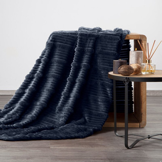 Koc Nina granatowy 150x200