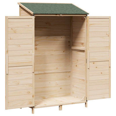 Shed ogrodowy naturalny 106,5 x 56 x 176 cm Drewno Świerkowe