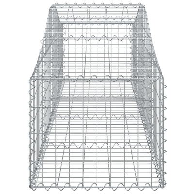 Kosze gabionowe, 30 szt, 200x50x40/60 cm, galwanizowane żelazo