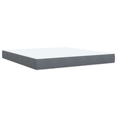Łóżko z box spring LED z materacem ciemnoszary 180 x 200 cm