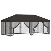 Altana z bokami 6 x 3 m antracytowy Poliester i Stal 190