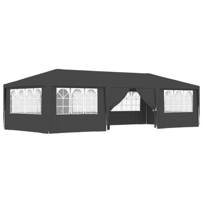 vidaXL Namiot imprezowy ze ściankami, 4x9 m, antracytowy, 90 g/m²