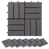 Płytka Tarasowa 30 pcs Szary 30 x 30 cm Drewno Akacjowe